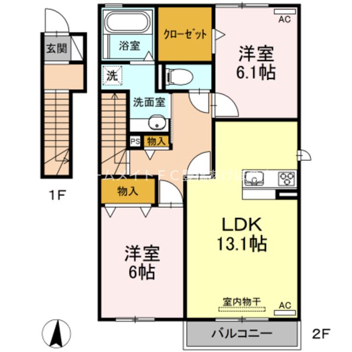 TUBASA 二番館の間取り