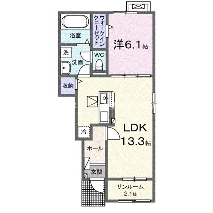 フリーデンハイム潮崎 Ⅱの間取り