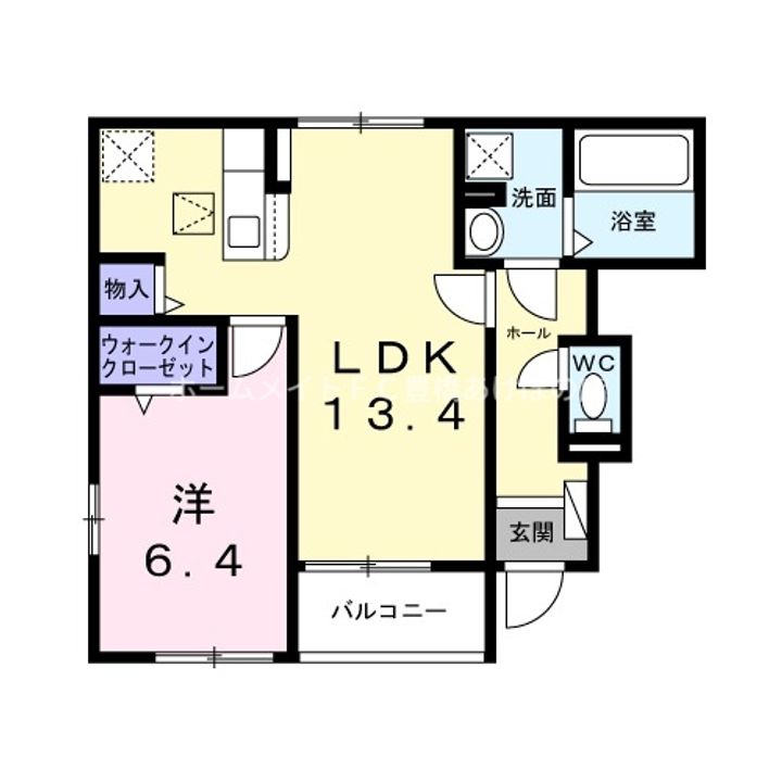 愛知県豊橋市東脇4丁目(アパート)の賃貸物件101の間取り