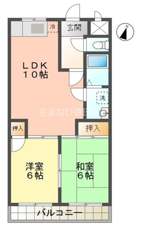 レイクヒルズ303の間取り