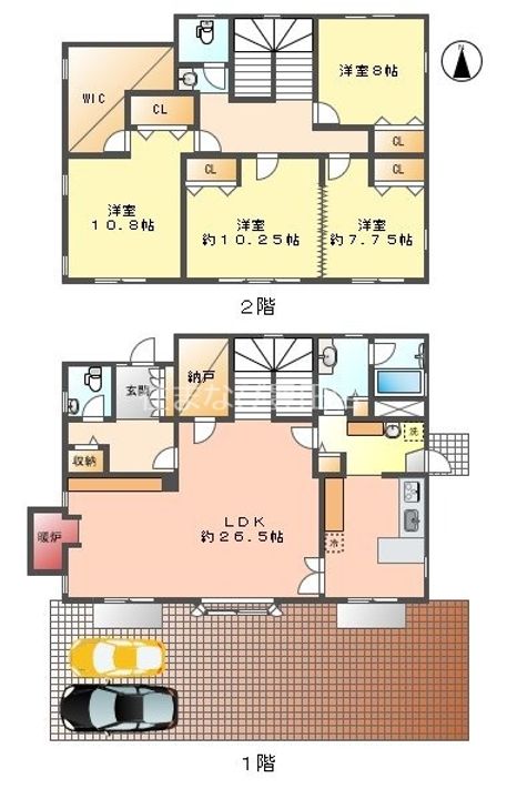 愛知県豊田市梅坪町9丁目(一戸建)の賃貸物件1の間取り