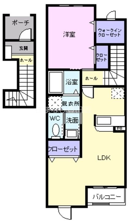 レインボーハイツの間取り
