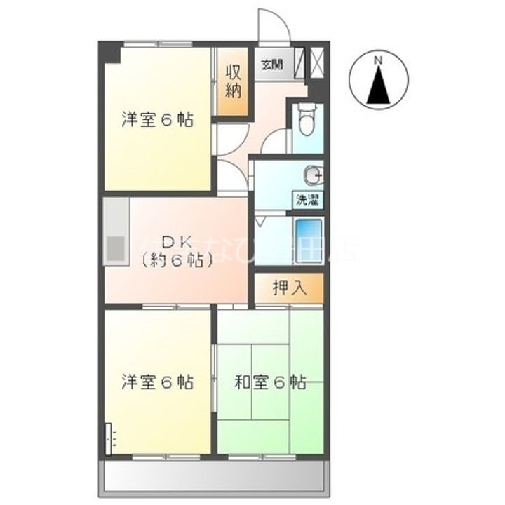 サンシティシバタⅡ302の間取り