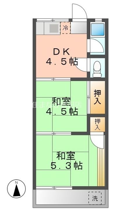 愛知県豊田市御幸本町7丁目(アパート)の賃貸物件106の間取り