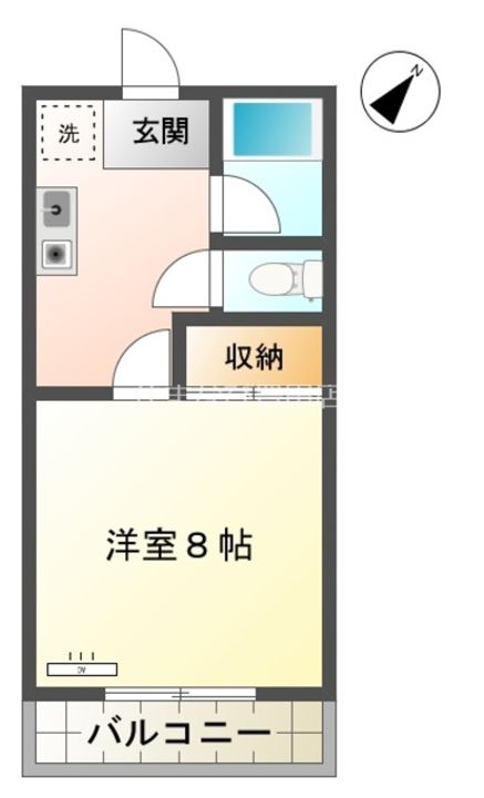 愛知県豊田市堤町宮畔(アパート)の賃貸物件205の間取り