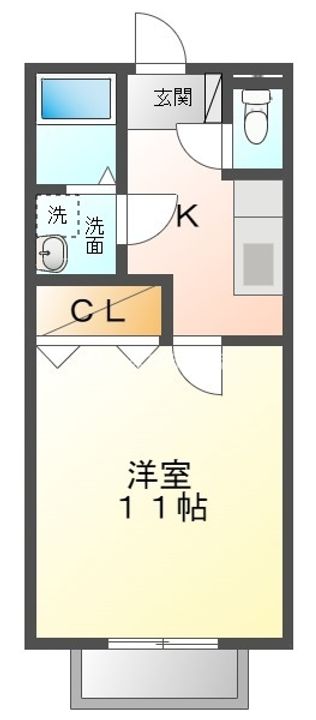 ティーワン日高204の間取り