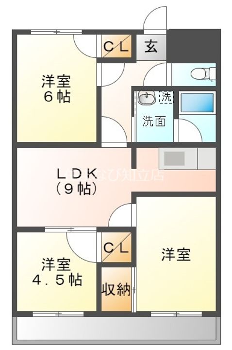 サンライフ弁天の間取り