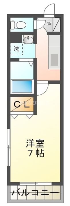 愛知県安城市住吉町5丁目(アパート)の賃貸物件201の間取り