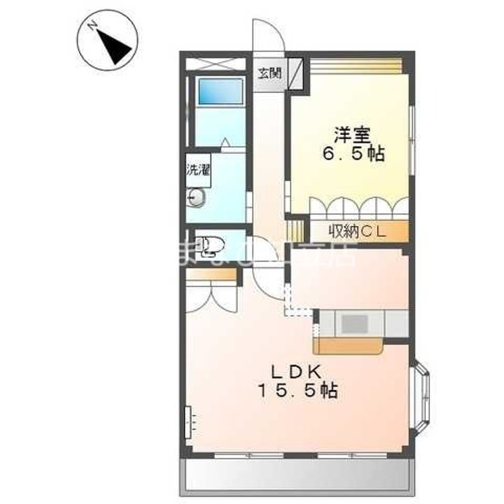 ハピネス久伝原の間取り