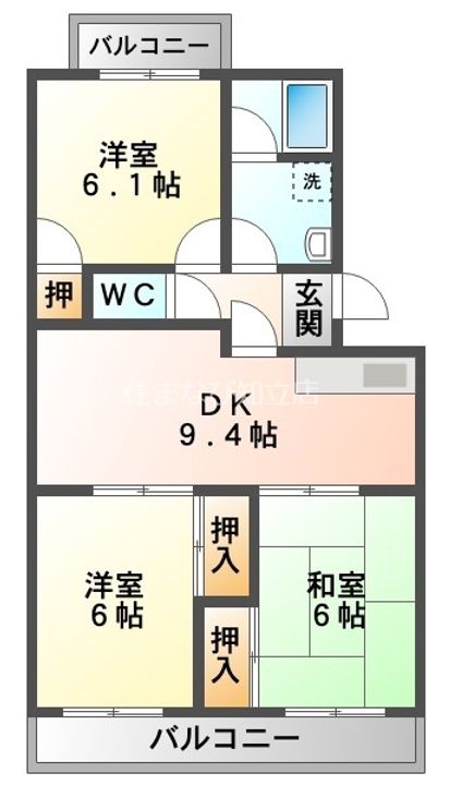 グランドハイツ谷田の間取り