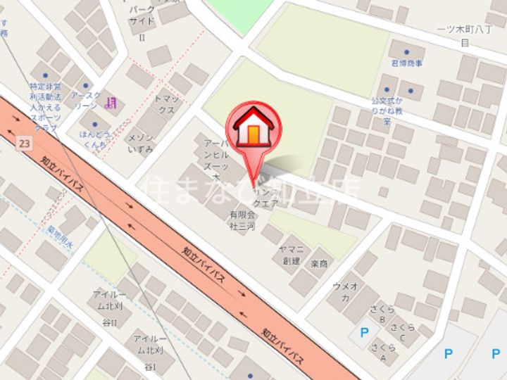 愛知県刈谷市一ツ木町8丁目(マンション)の賃貸物件の地図