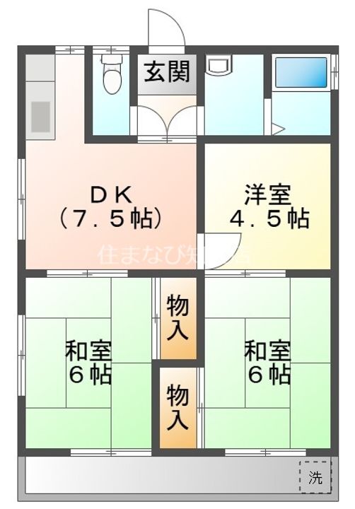 南根ハイツの間取り