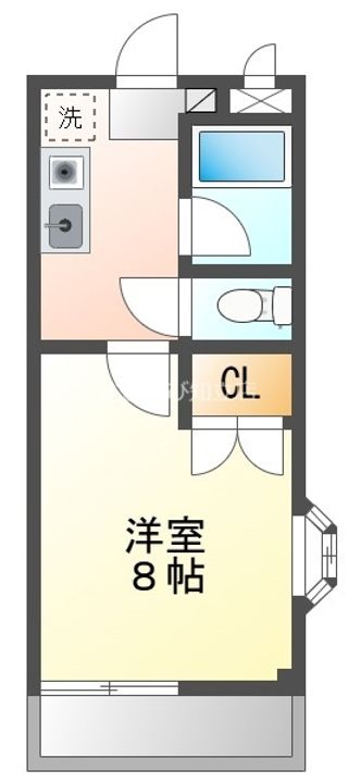 愛知県安城市篠目町本郷(アパート)の賃貸物件201の間取り