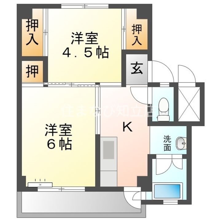 愛知県刈谷市野田町一本木(マンション)の賃貸物件507の間取り