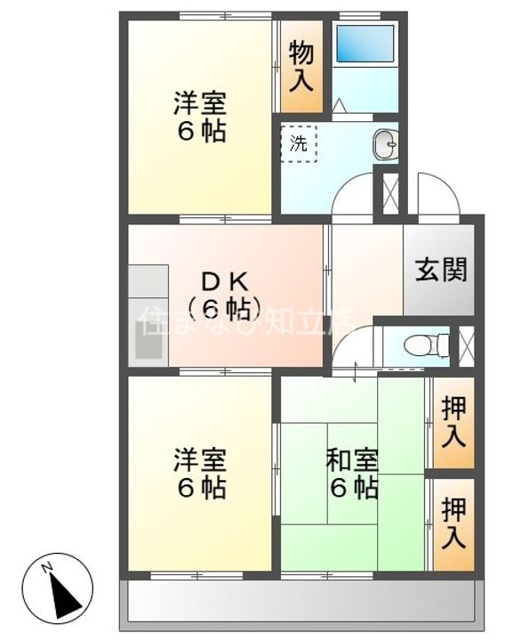 愛知県知立市牛田町高根(アパート)の賃貸物件303の間取り