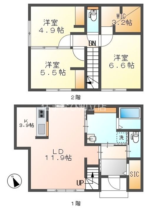 愛知県刈谷市板倉町3丁目(一戸建)の賃貸物件1の間取り