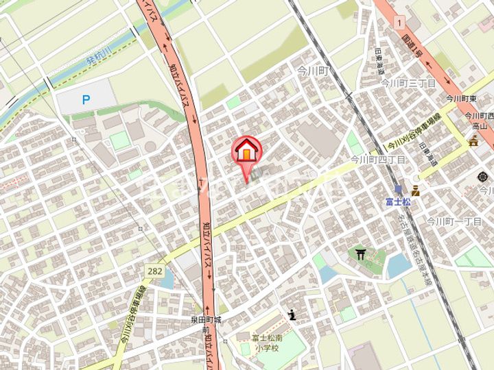 愛知県刈谷市今川町山ノ神(アパート)の賃貸物件の地図