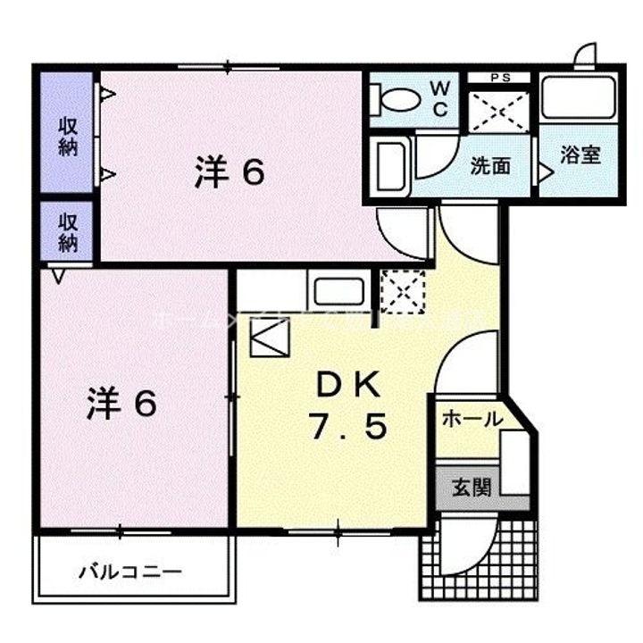 エレガンシャトー Bの間取り