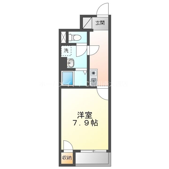 愛知県豊川市赤代町2丁目(アパート)の賃貸物件102の間取り