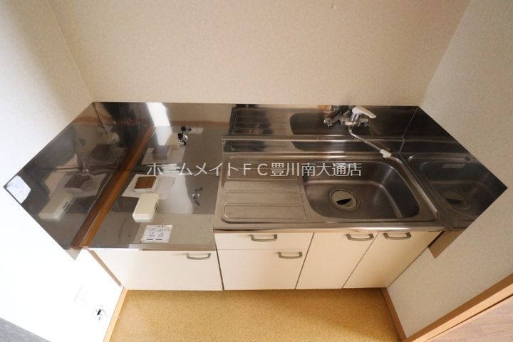 愛知県豊川市大堀町(アパート)の賃貸物件202のキッチン