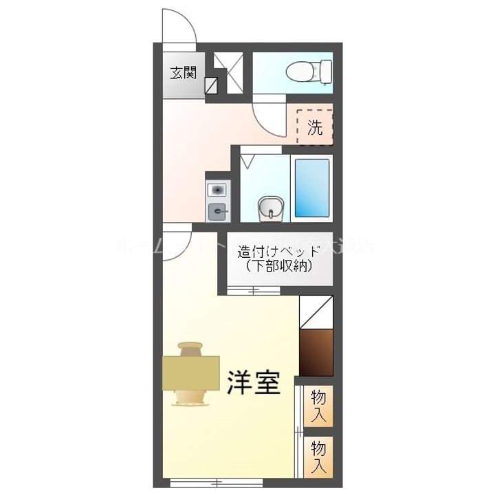 愛知県豊川市末広通1丁目(アパート)の賃貸物件202の間取り