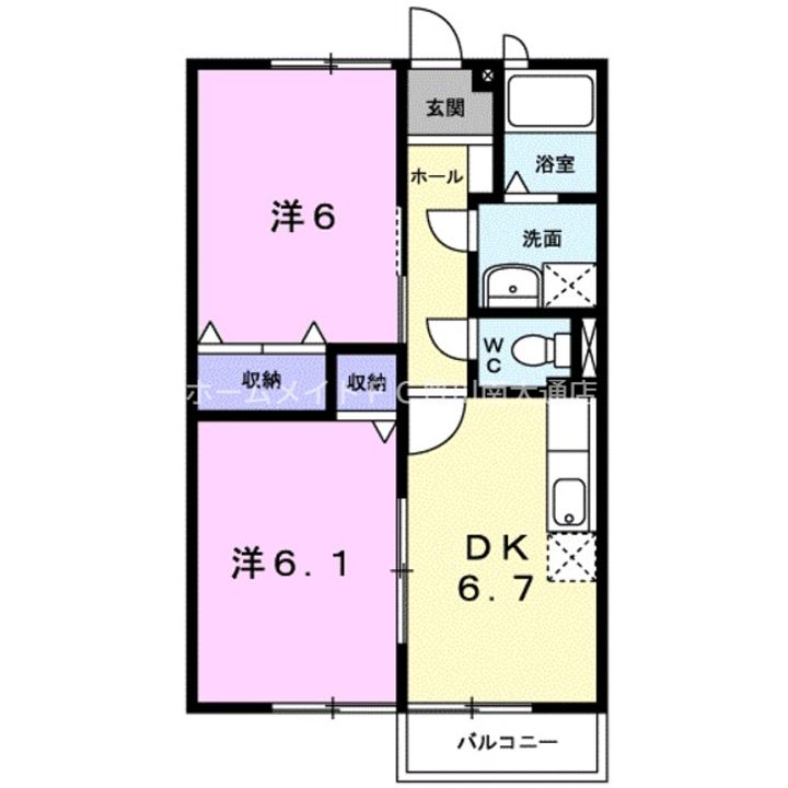 エクセル後田Cの間取り