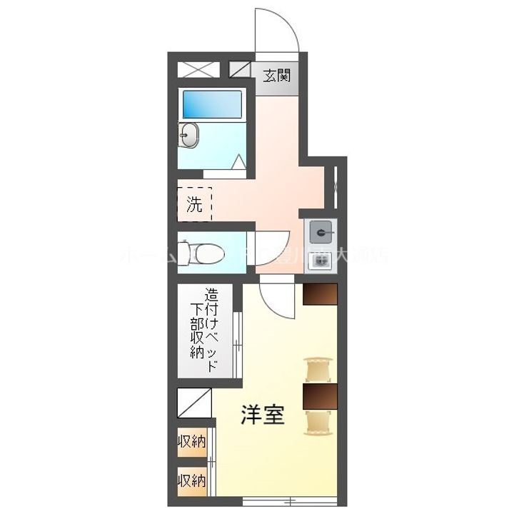 レオパレス縄手109の間取り