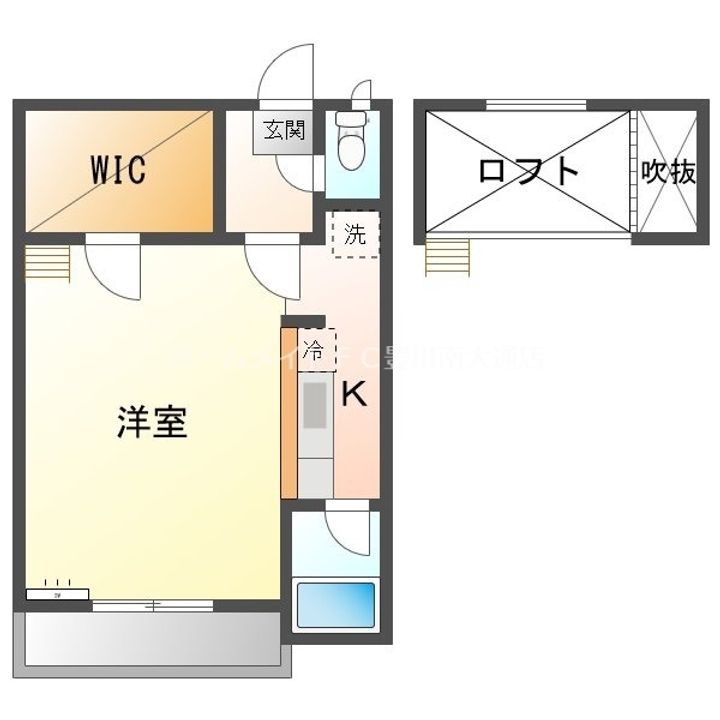 愛知県豊川市中条町鴻ノ巣(アパート)の賃貸物件107の間取り