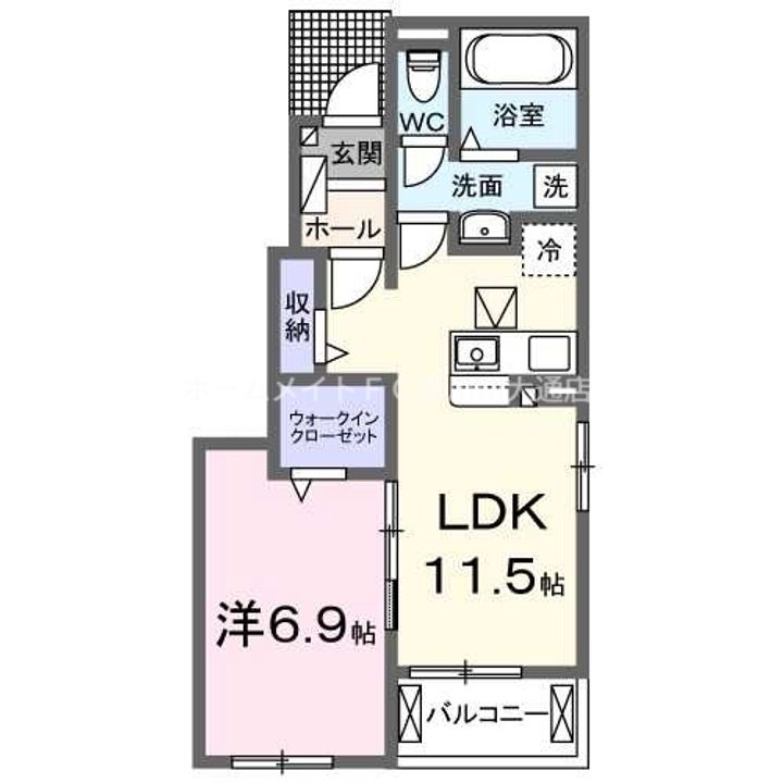 愛知県豊川市平井町東野地(アパート)の賃貸物件の間取り