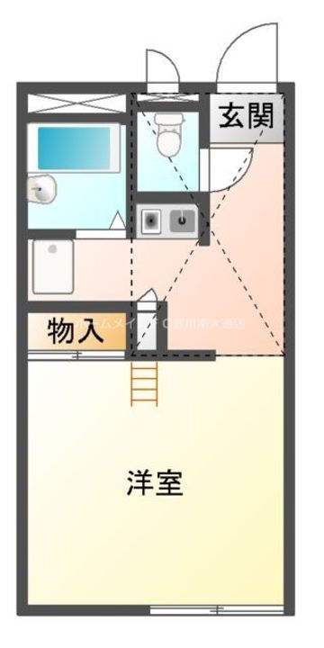 愛知県豊川市西塚町3丁目(アパート)の賃貸物件107の間取り