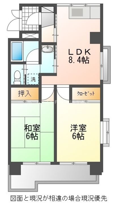 スカイハイツ石黒401の間取り