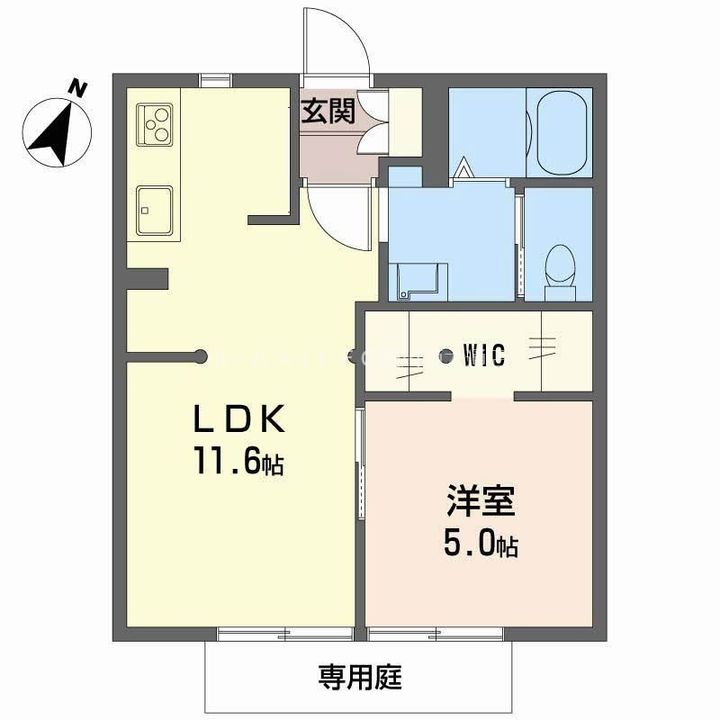 愛知県豊川市蔵子4丁目(アパート)の賃貸物件102の間取り