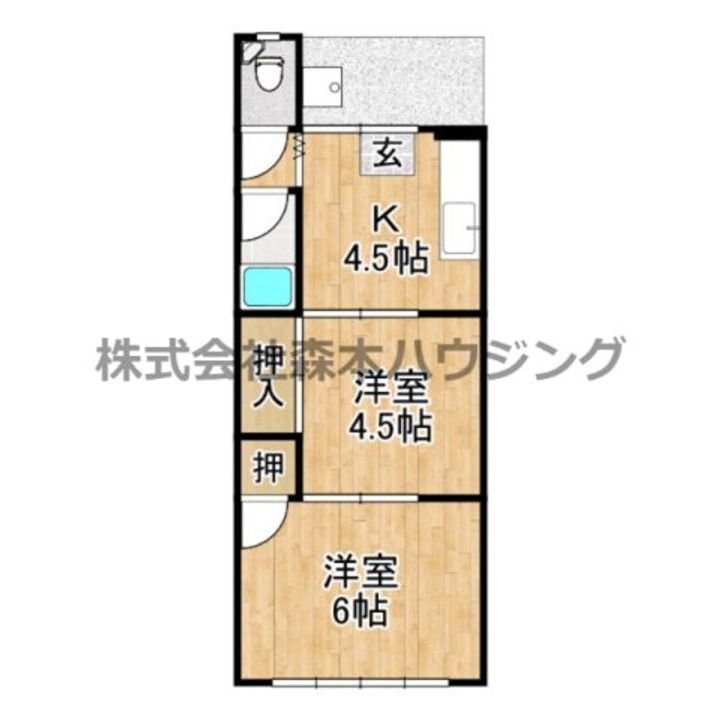 緑町マンション 3Aの間取り
