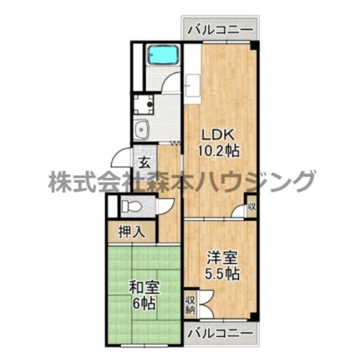シャーンティⅡ 101の間取り