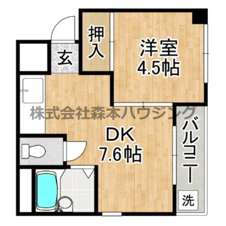 チェリー広野 306の間取り