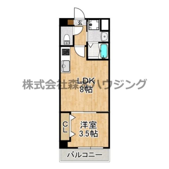 サンフレンドコア 404の間取り