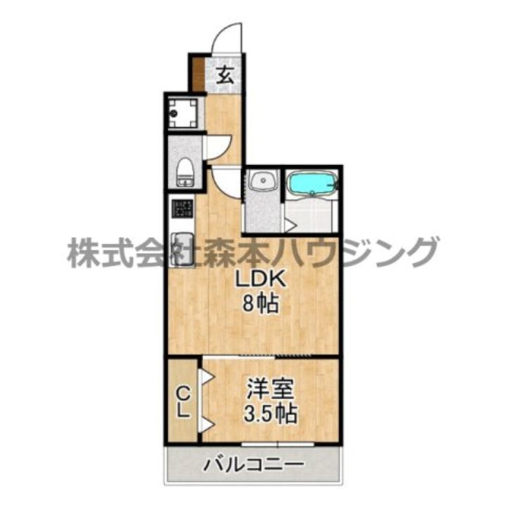 サンフレンドコア 302の間取り