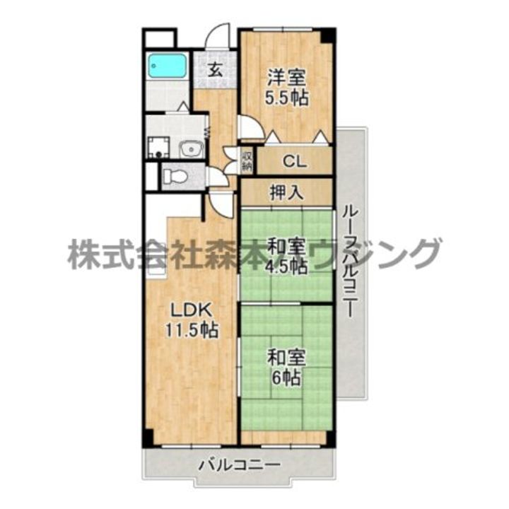 サンマンション南野 401の間取り