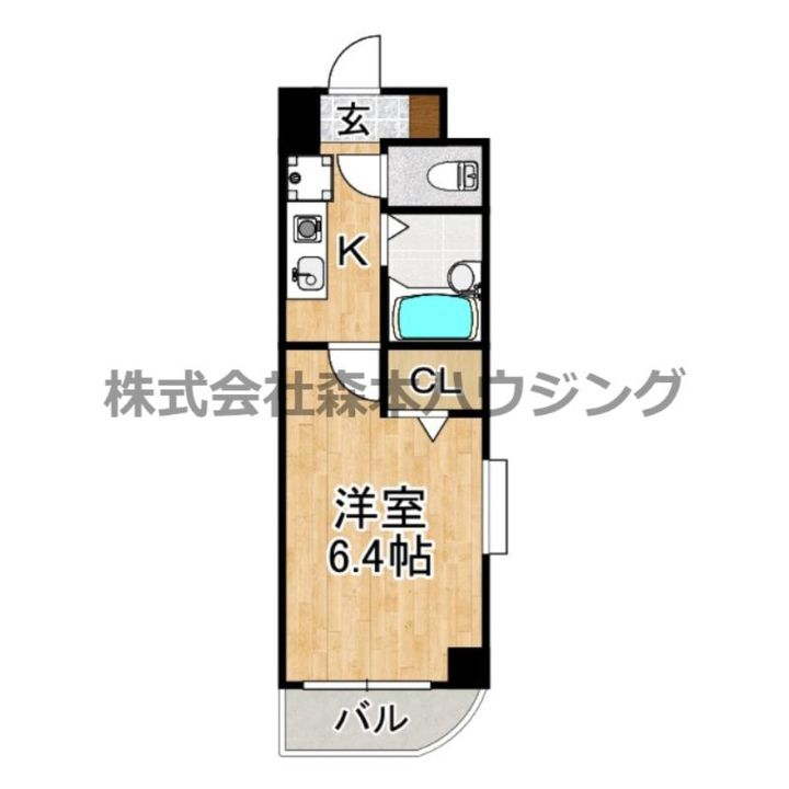 メリックビル 506の間取り