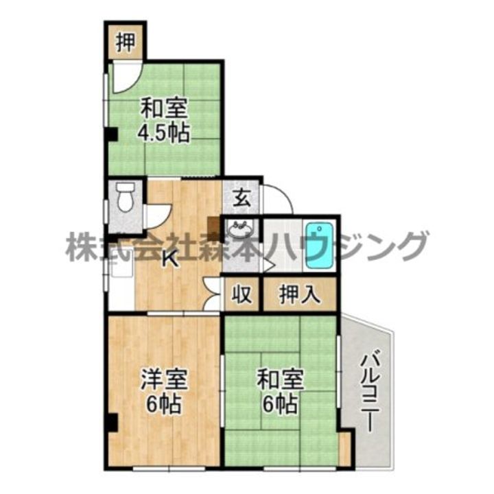 第2山本ハイツ 101の間取り