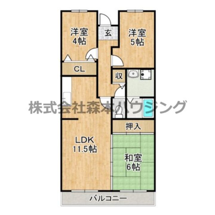 クレセントOSⅡ 405の間取り