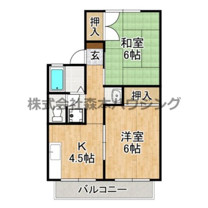 ブランマヌール 203の間取り