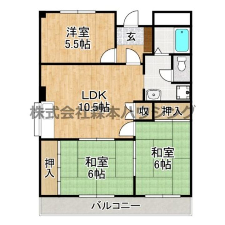 サンエス原田 301の間取り