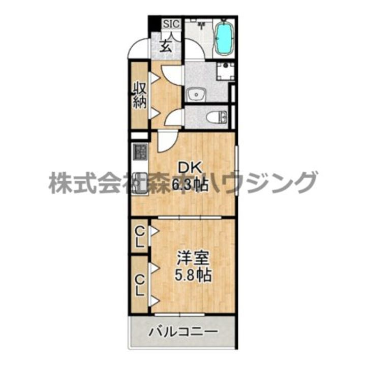 リプライネ中楠 207の間取り