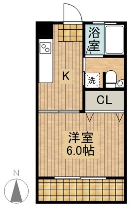 今村コーポ406の間取り