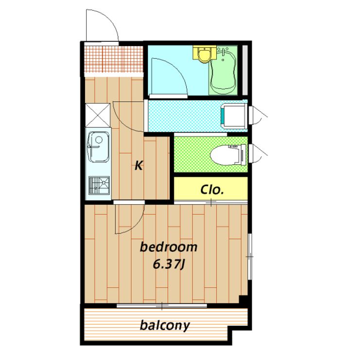 大坪ビル301の間取り