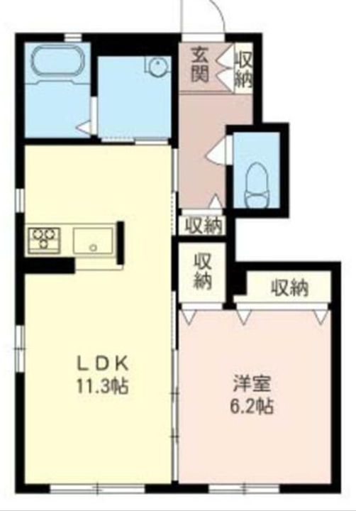 シャコンヌ Bの間取り