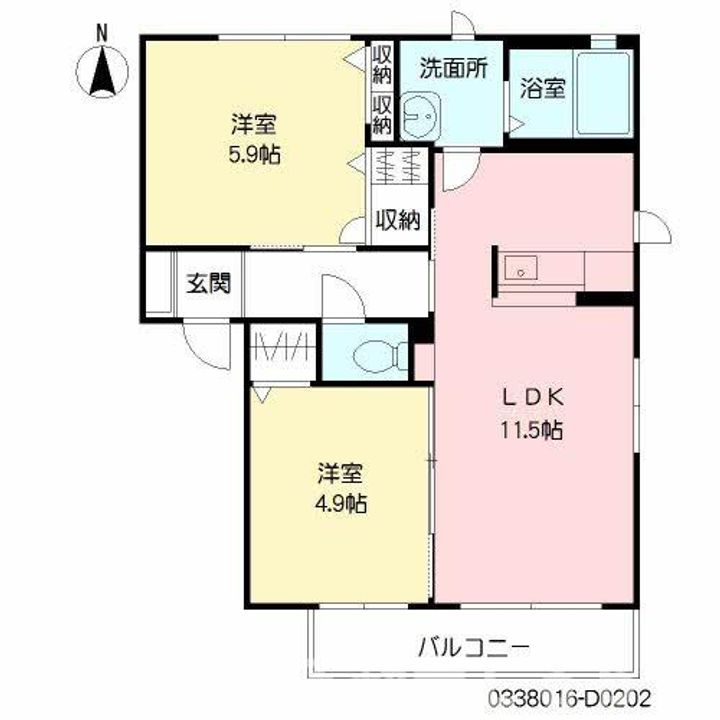 ガーデンコート Ⅳ棟の間取り