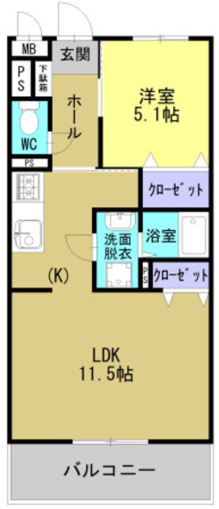 ソルーナ松橋の間取り