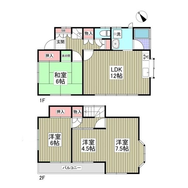埼玉県加須市外川(一戸建)の賃貸物件の間取り